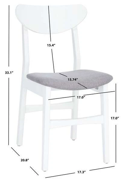 Safavieh Lucca Retro Dining Chair Set Of 2 - White - Image 3