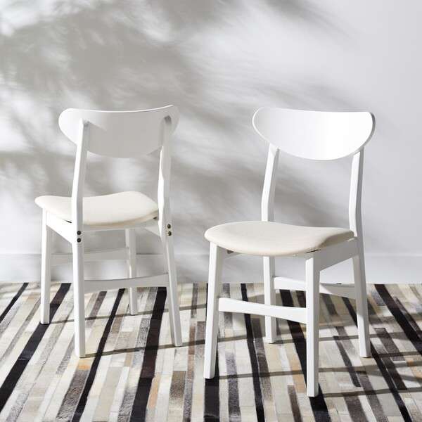 Safavieh Lucca Retro Dining Chair Set Of 2 - White - Image 4