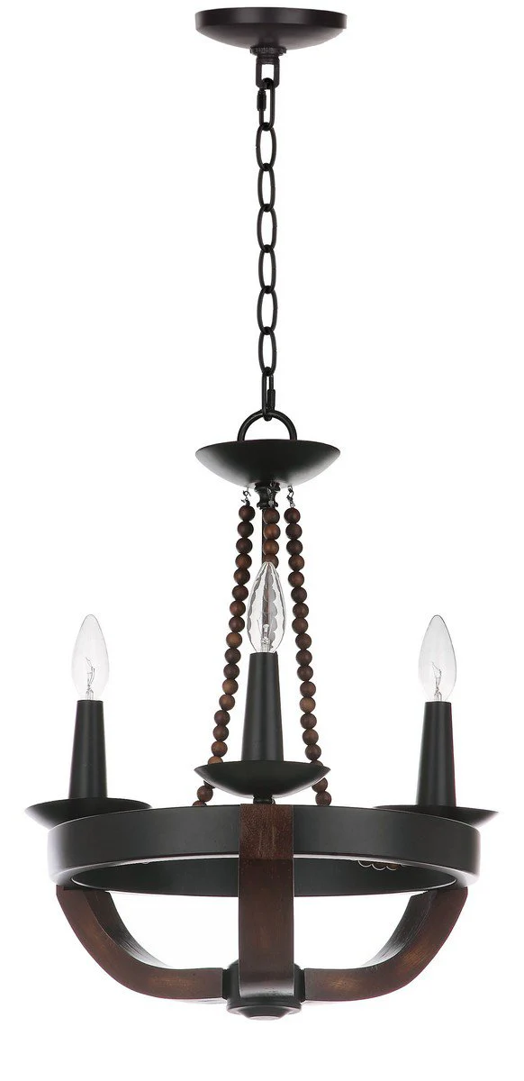 Safavieh Lucero 17.5-Inch Dia Adjustable Chandelier - Black - Image 2