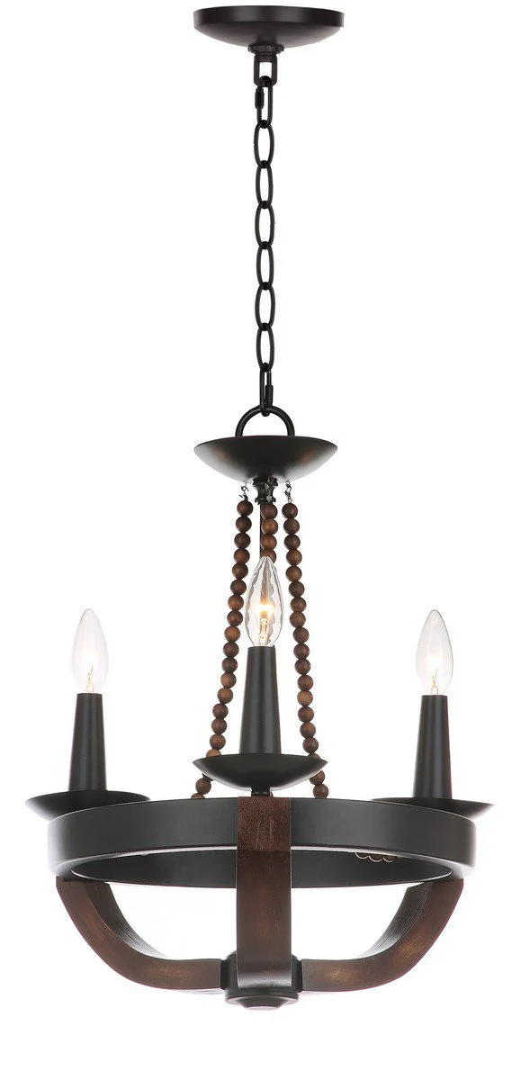 Safavieh Lucero 17.5-Inch Dia Adjustable Chandelier - Black - Image 3