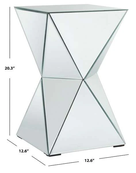 Safavieh Luella Mirrored Accent Table - Silver - Image 3