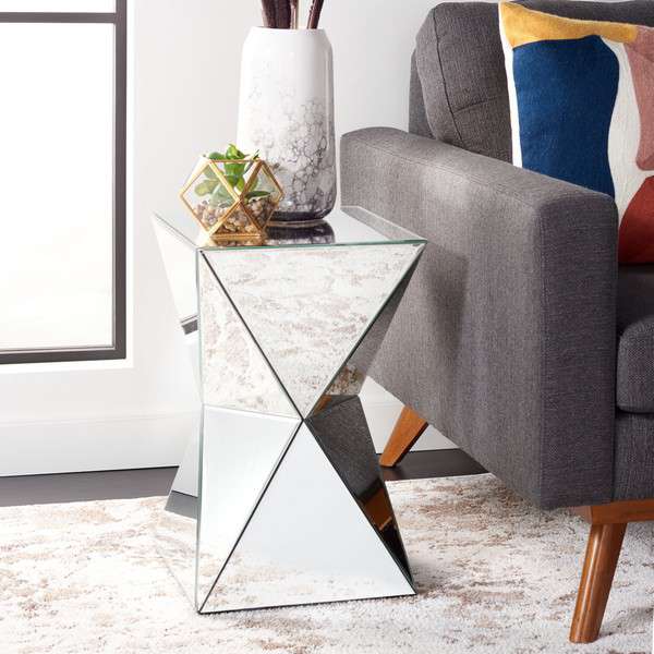 Safavieh Luella Mirrored Accent Table - Silver - Image 4