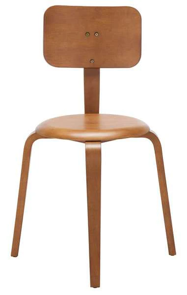 Safavieh Luella Stackable Dining Chair Set Of 2 - Walnut - Image 2