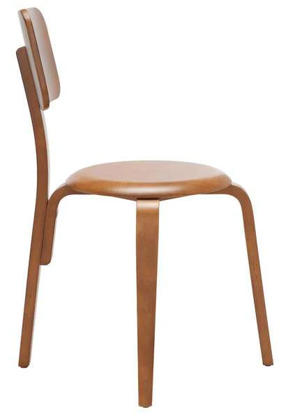 Safavieh Luella Stackable Dining Chair Set Of 2 - Walnut - Image 3