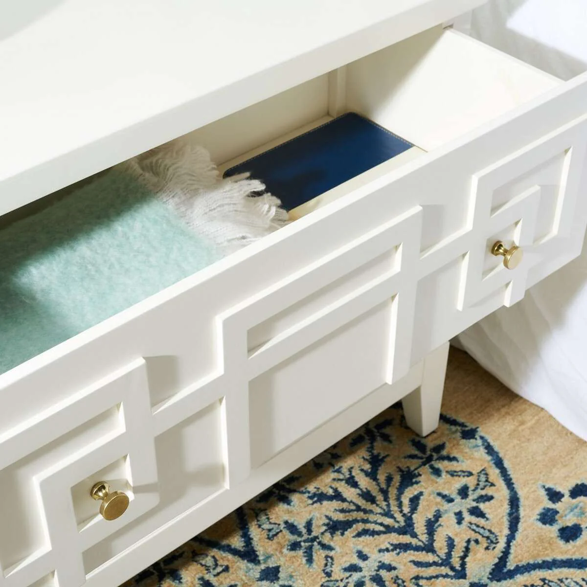 Safavieh Luiza 2 Drawer Nightstand - White - Image 3