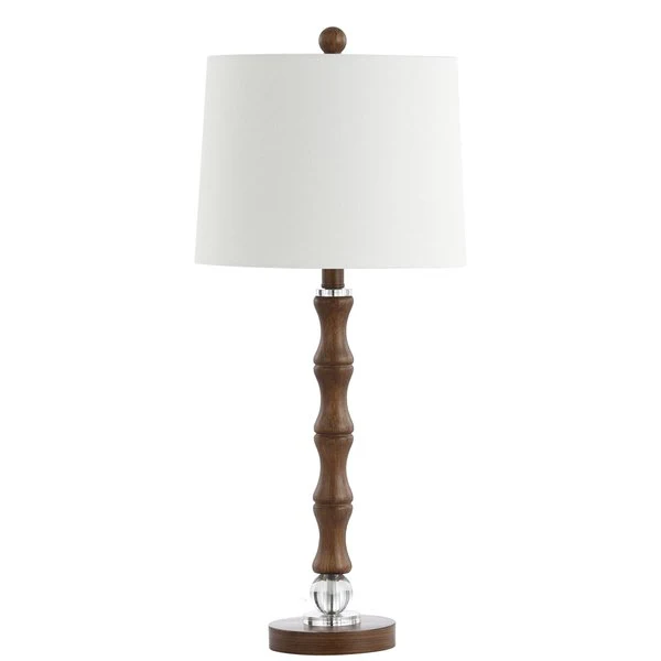 Safavieh Lukas Table Lamp - Dark Brown Wood Finish - Image 2