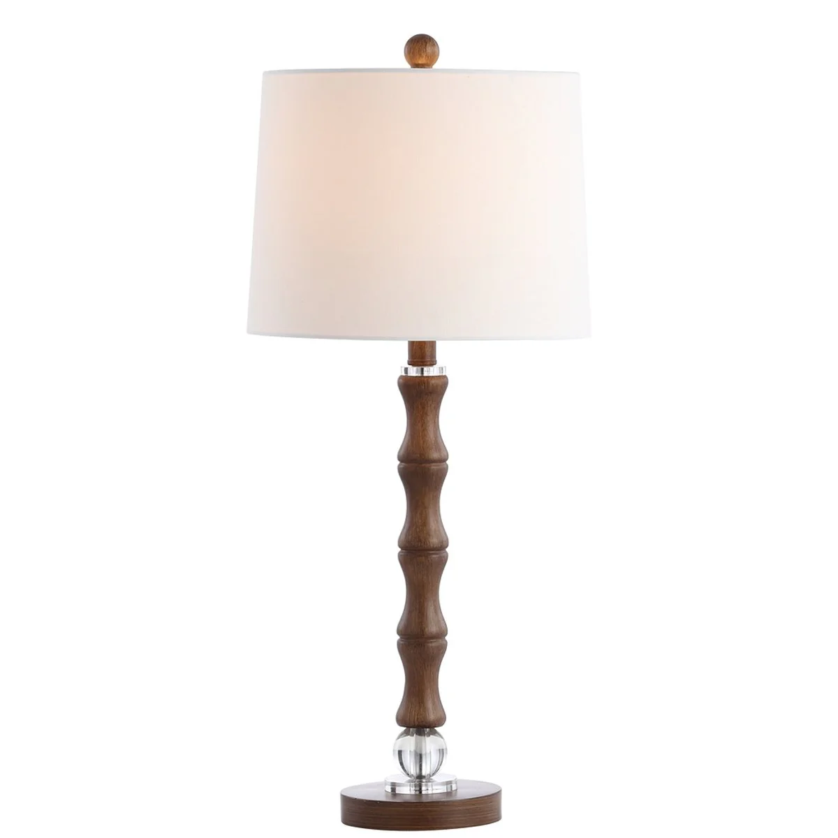 Safavieh Lukas Table Lamp - Dark Brown Wood Finish - Image 3