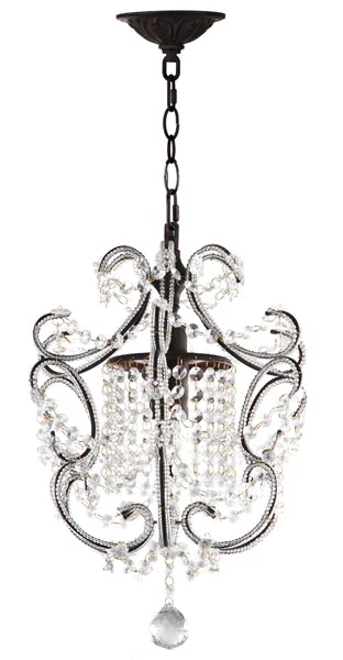 Safavieh Luna 1 Light Brown 12-Inch Dia Adjustable Chandelier - Brown - Image 2