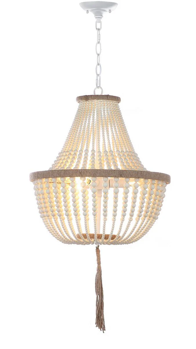 Safavieh Lush Kristi 3 Light 16.5-Inch Dia Cream Beaded Pendant - Cream - Image 3