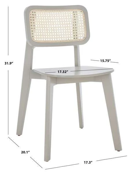 Safavieh Luz Cane Dining Chair Set Of 2 - Gray - Image 4