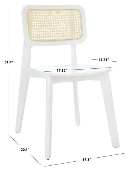 Safavieh Luz Cane Dining Chair Set Of 2 - White - Image 4