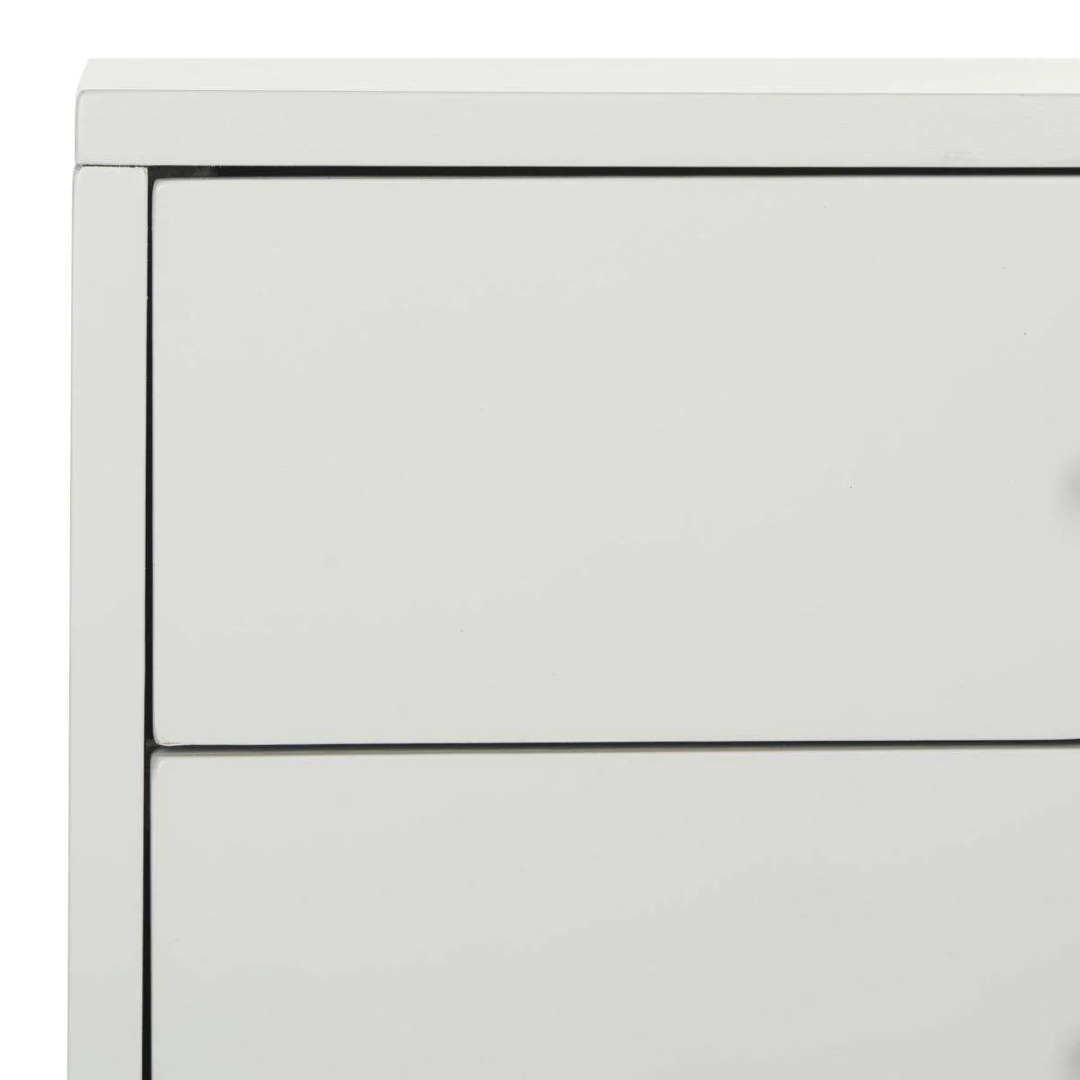 Safavieh Lyla Mid Century Retro Silver Cap Nightstand - Grey With Silver - Image 3