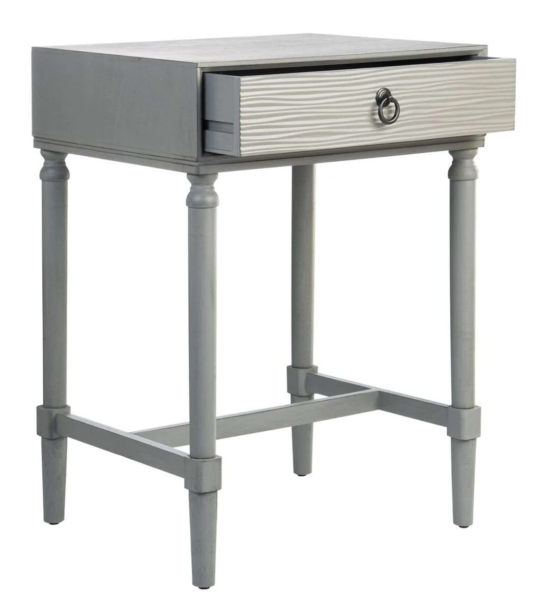Safavieh Mabel 1Drw Accent Table - Distressed Gray - Image 2