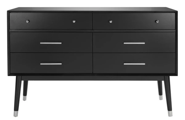 Safavieh Madden Retro Dresser - Black and Silver - Image 2