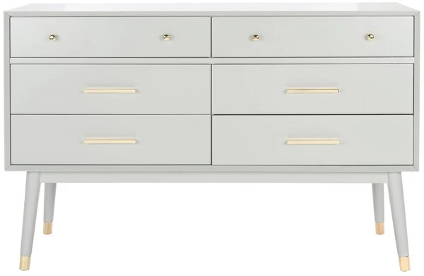 Safavieh Madden Retro Dresser - Gray and Brass - Image 2