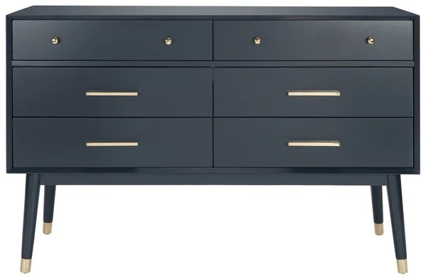 Safavieh Madden Retro Dresser - Navy and Brass - Image 2