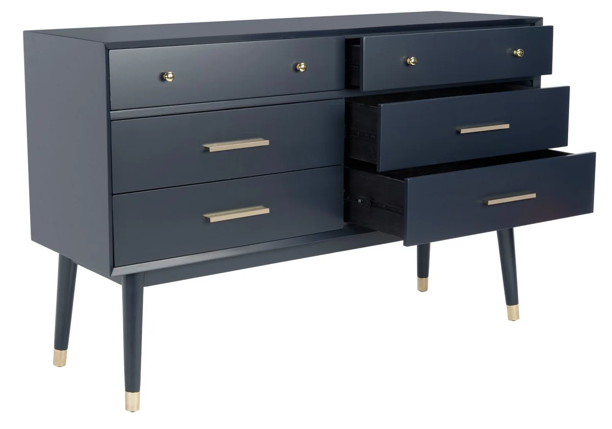 Safavieh Madden Retro Dresser - Navy and Brass - Image 3