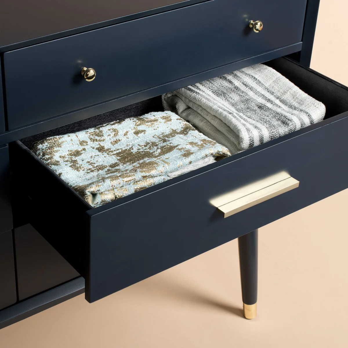 Safavieh Madden Retro Dresser - Navy and Brass - Image 5
