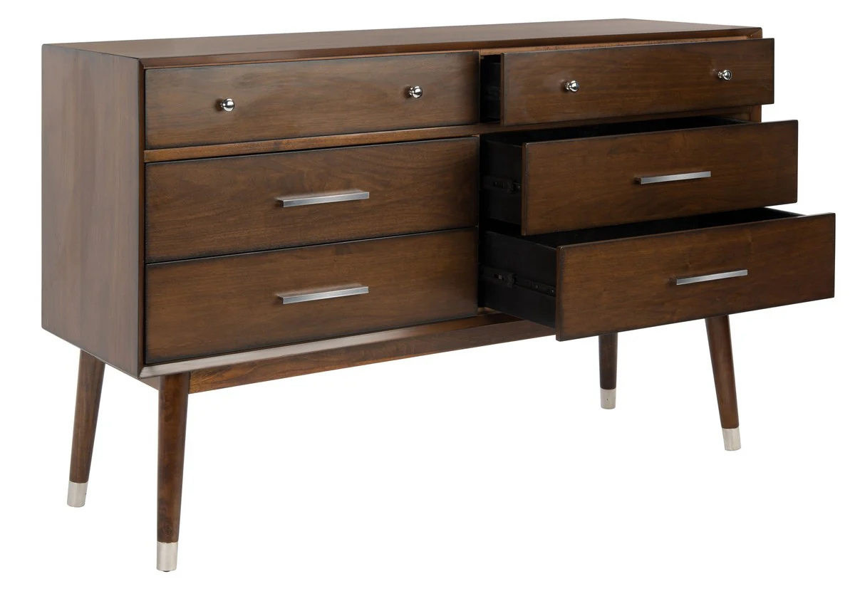 Safavieh Madden Retro Dresser - Walnut and Siver - Image 3