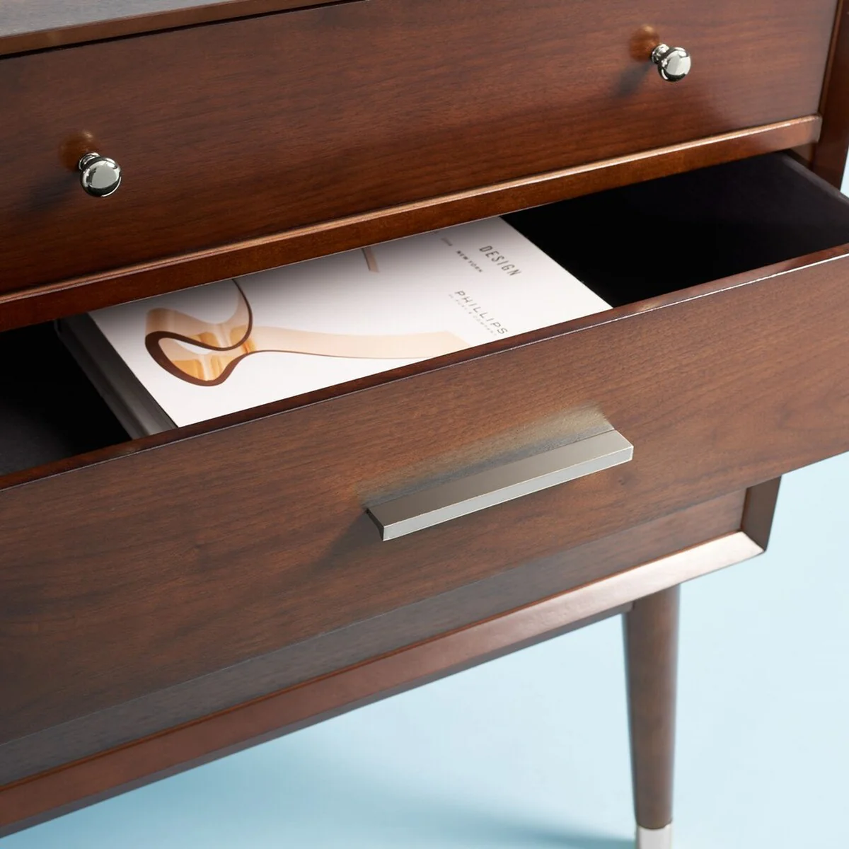 Safavieh Madden Retro Dresser - Walnut and Siver - Image 4