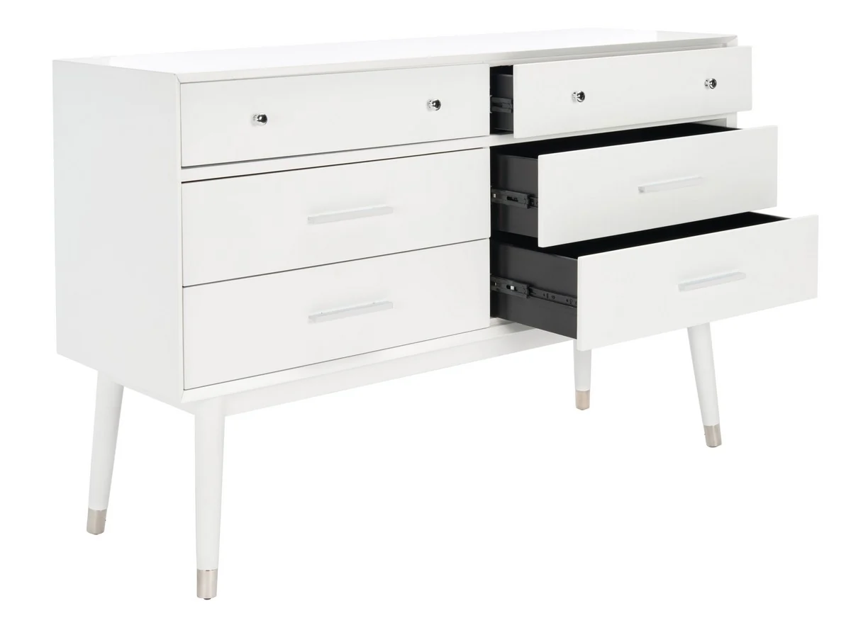 Safavieh Madden Retro Dresser - White and Silver - Image 3