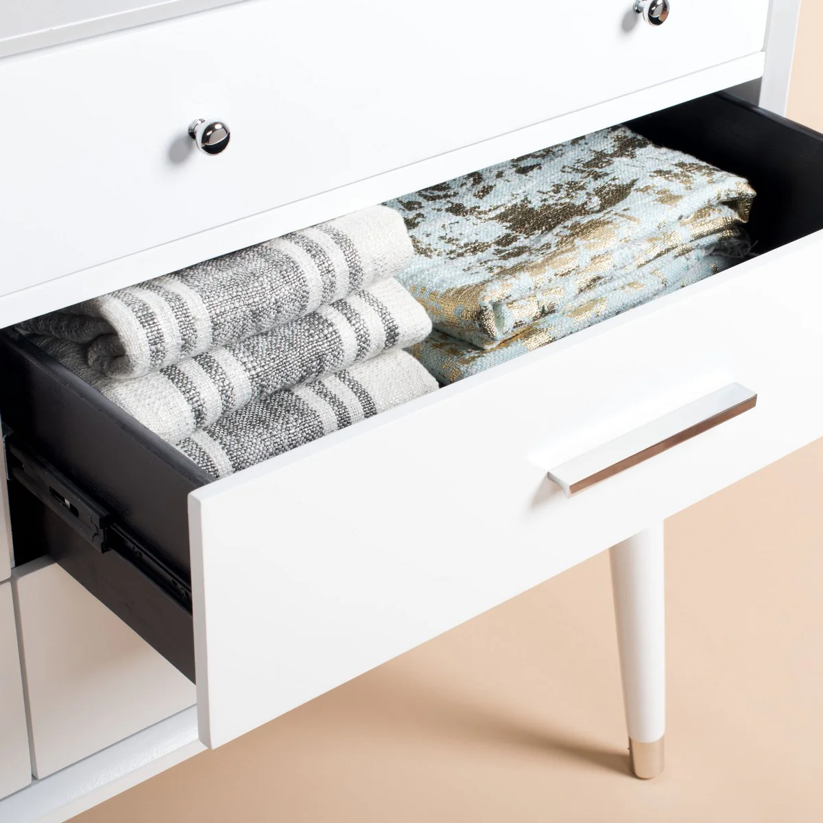 Safavieh Madden Retro Dresser - White and Silver - Image 5