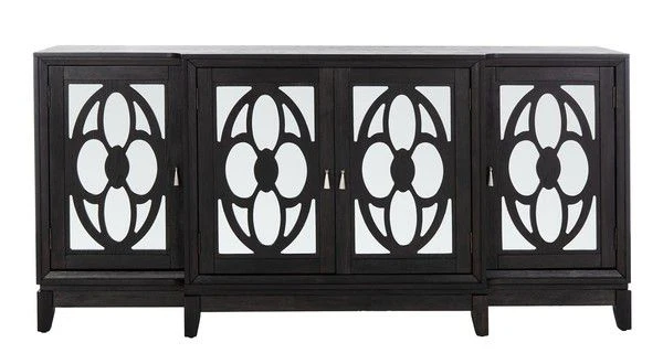 Safavieh Madeleine Mirrored Sideboard - Black - Image 2