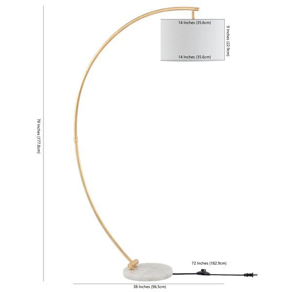 Safavieh Madigan Floor Lamp - Gold - Image 3