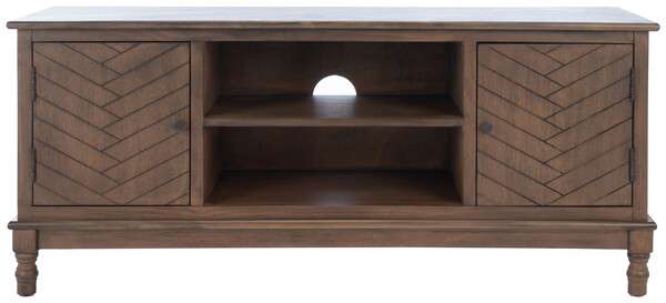 Safavieh Magnolia 2 Door 2 Shelf Media Stand - Brown - Image 2