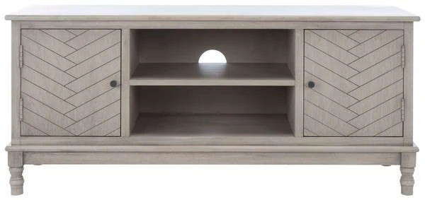 Safavieh Magnolia 2 Door 2 Shelf Media Stand - Greige - Image 2