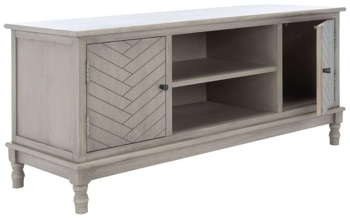 Safavieh Magnolia 2 Door 2 Shelf Media Stand - Greige - Image 3