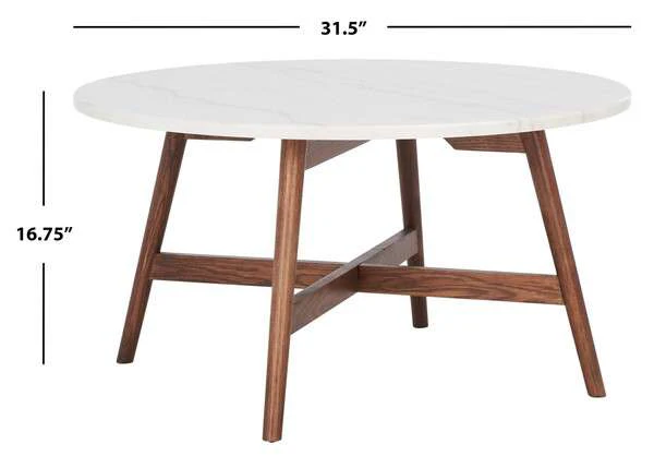 Safavieh Maja Round Marble Coffee Table - Marble - Image 3