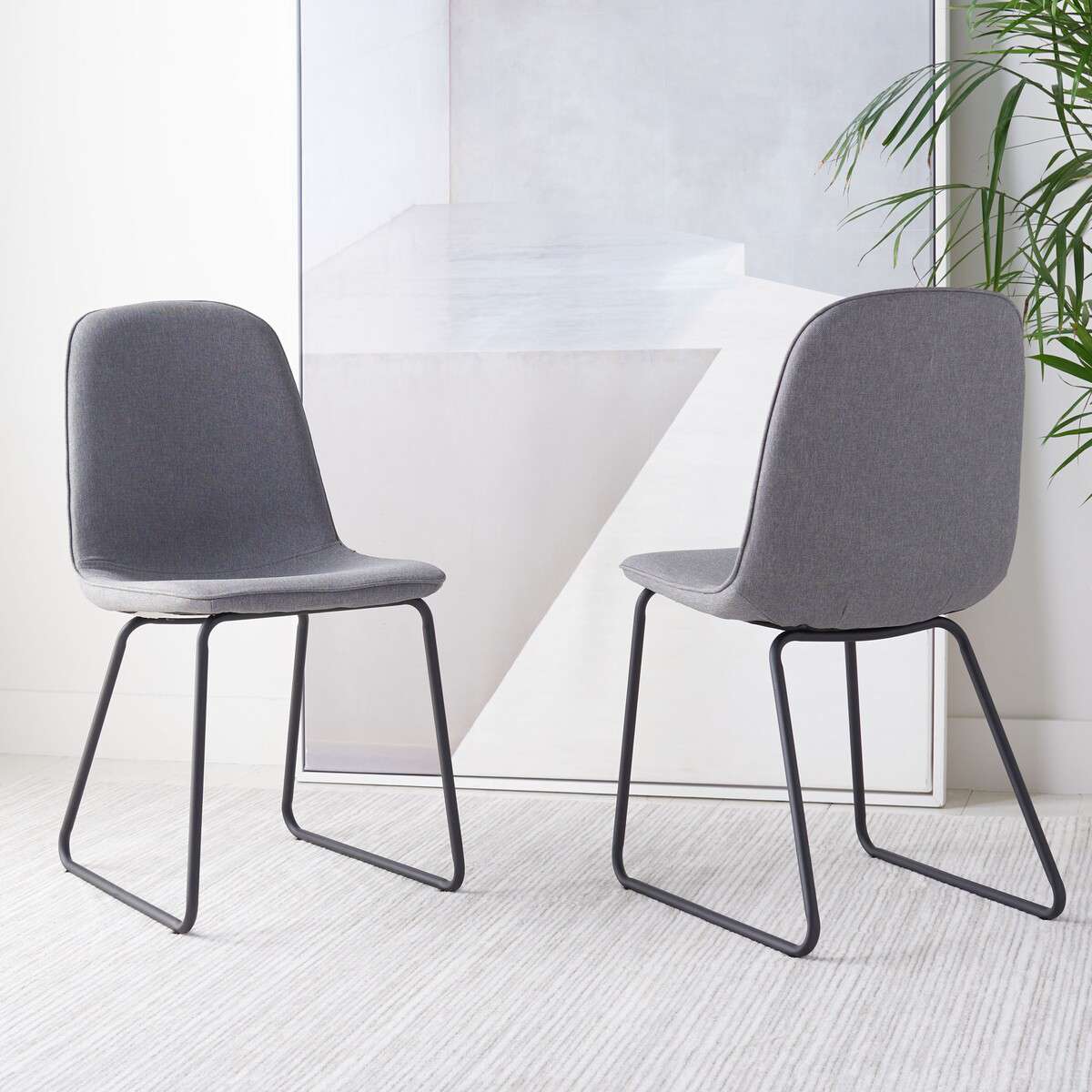 Safavieh Makalu Dining Chair Set Of 2 - Gray - Image 3