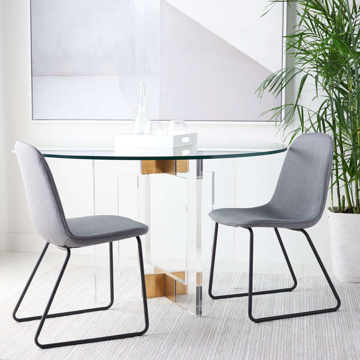 Safavieh Makalu Dining Chair Set Of 2 - Gray - Image 4