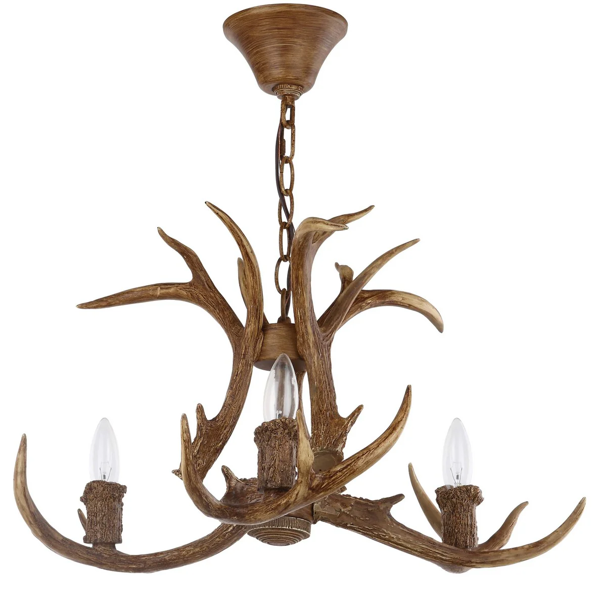 Safavieh Makani 21.5-Inch Dia Antler Chandelier - Brown - Image 2