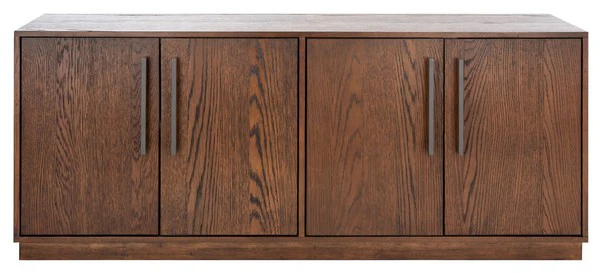 Safavieh Mallory 4 Door Media Stand - Dark Brown - Image 2