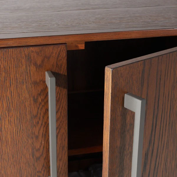 Safavieh Mallory 4 Door Media Stand - Dark Brown - Image 4