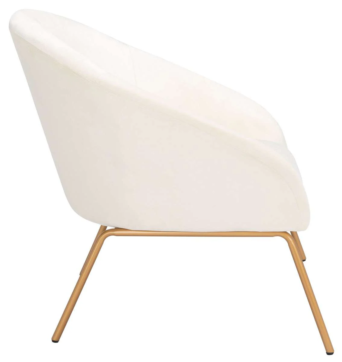 Safavieh Mandi Velvet Accent Chair - Cream Velvet - Image 3
