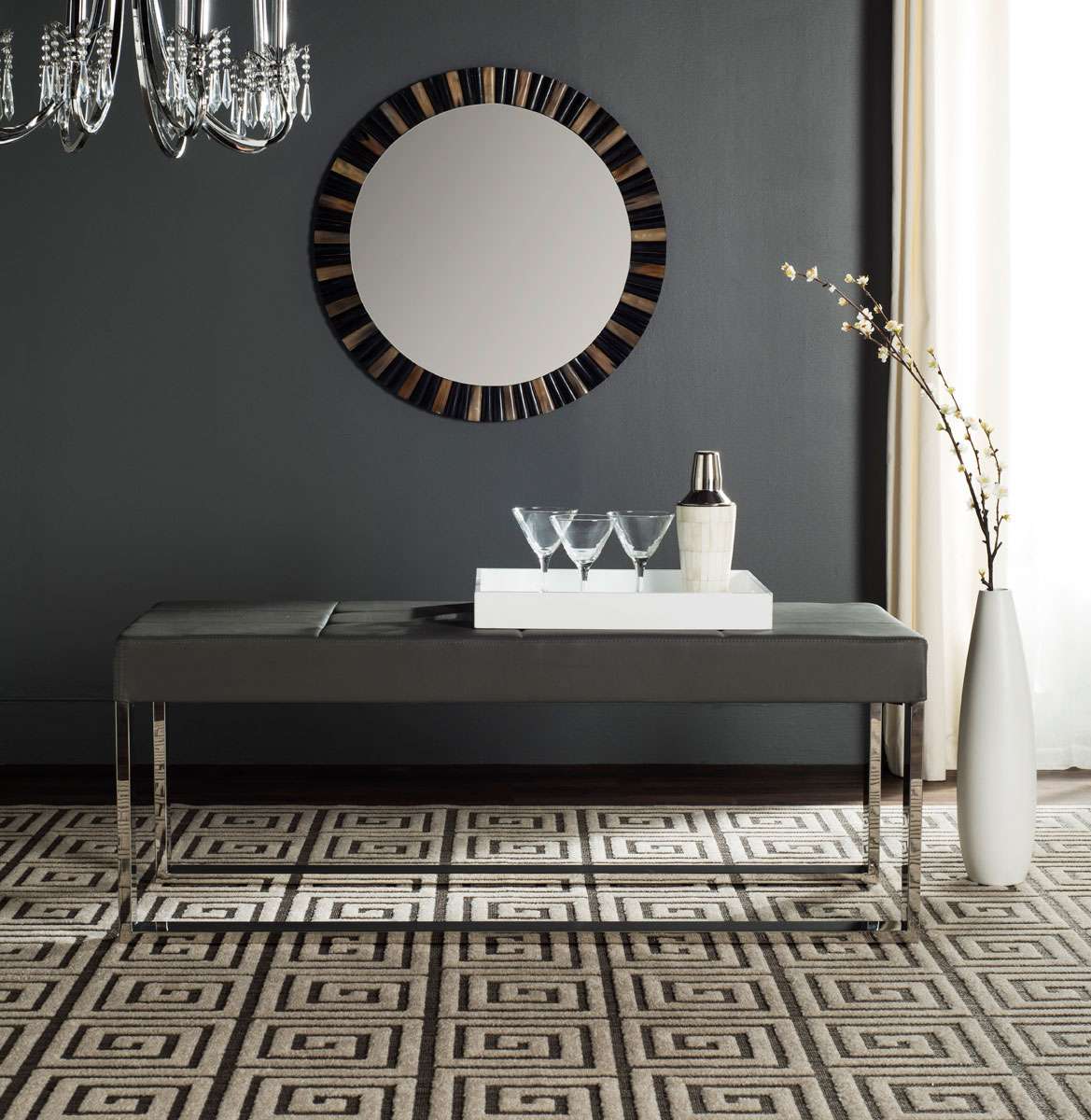 Safavieh Marc Bench - Gray - Image 3