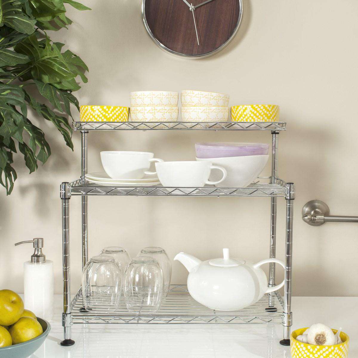 Safavieh Marcel Chrome Wire Mini Rack (17.7 In. W X 17.7 In. D X 17.7 In. H) - Chrome - Image 2
