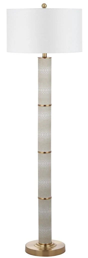 Safavieh Marcello 60.5-Inch H Faux Snakeskin Floor Lamp - Off-White - Image 2