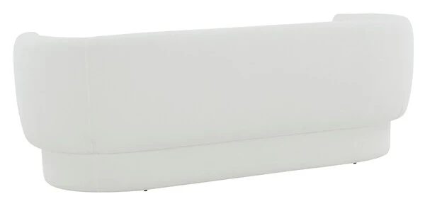Safavieh Mariano Curved Upholstered Fabric Sofa - White - Image 5