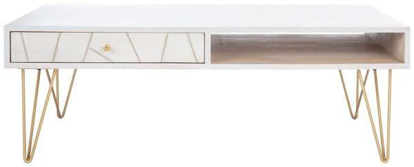 Safavieh Marigold Coffee Table - White Wash - Image 2