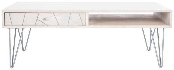 Safavieh Marigold Coffee Table - White Wash - Image 2