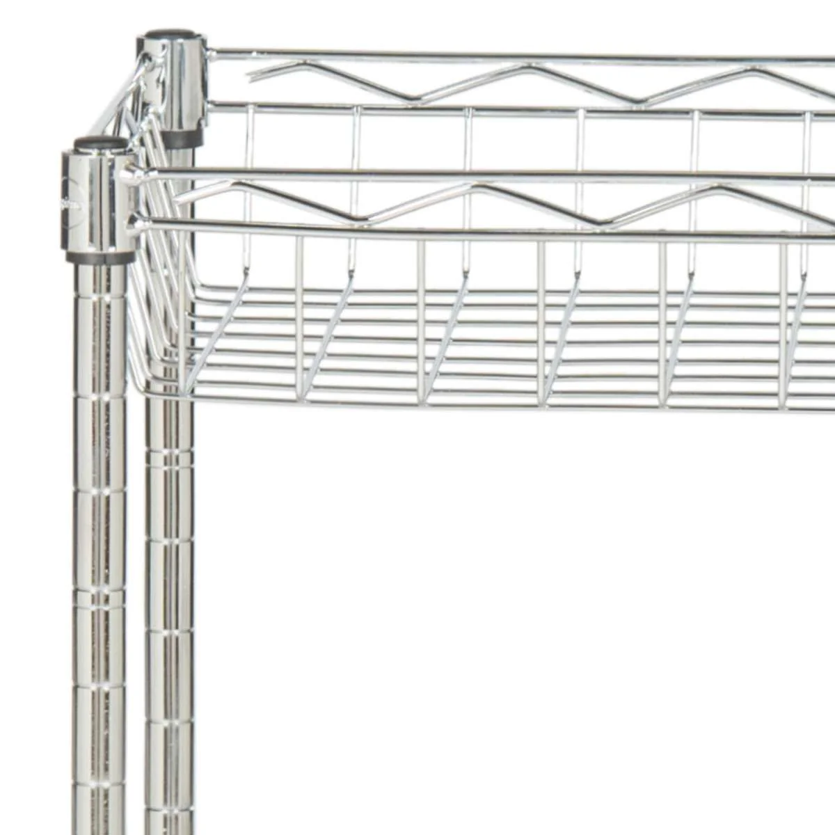 Safavieh Mario 4 Tier Chrome Wire Basket Rack Happimess By Safavieh (23.6 In. W X 13.8 In. D X 47.2 In. H) - Chrome - Image 2
