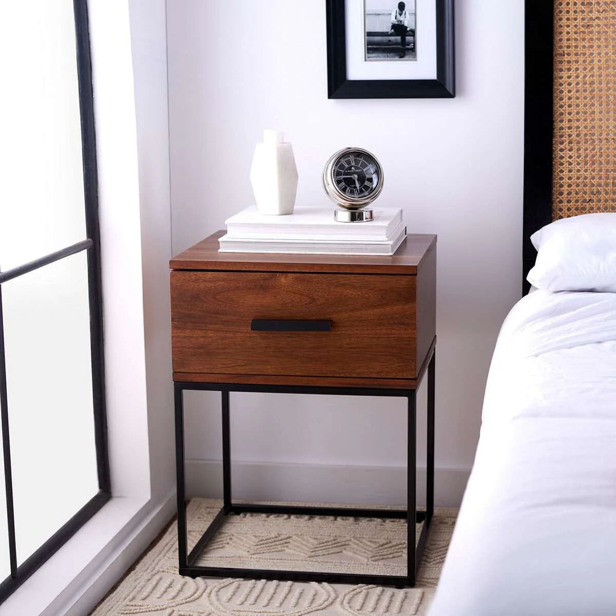 Safavieh Marquise 1 Drawer Nighstand - Brown - Image 4
