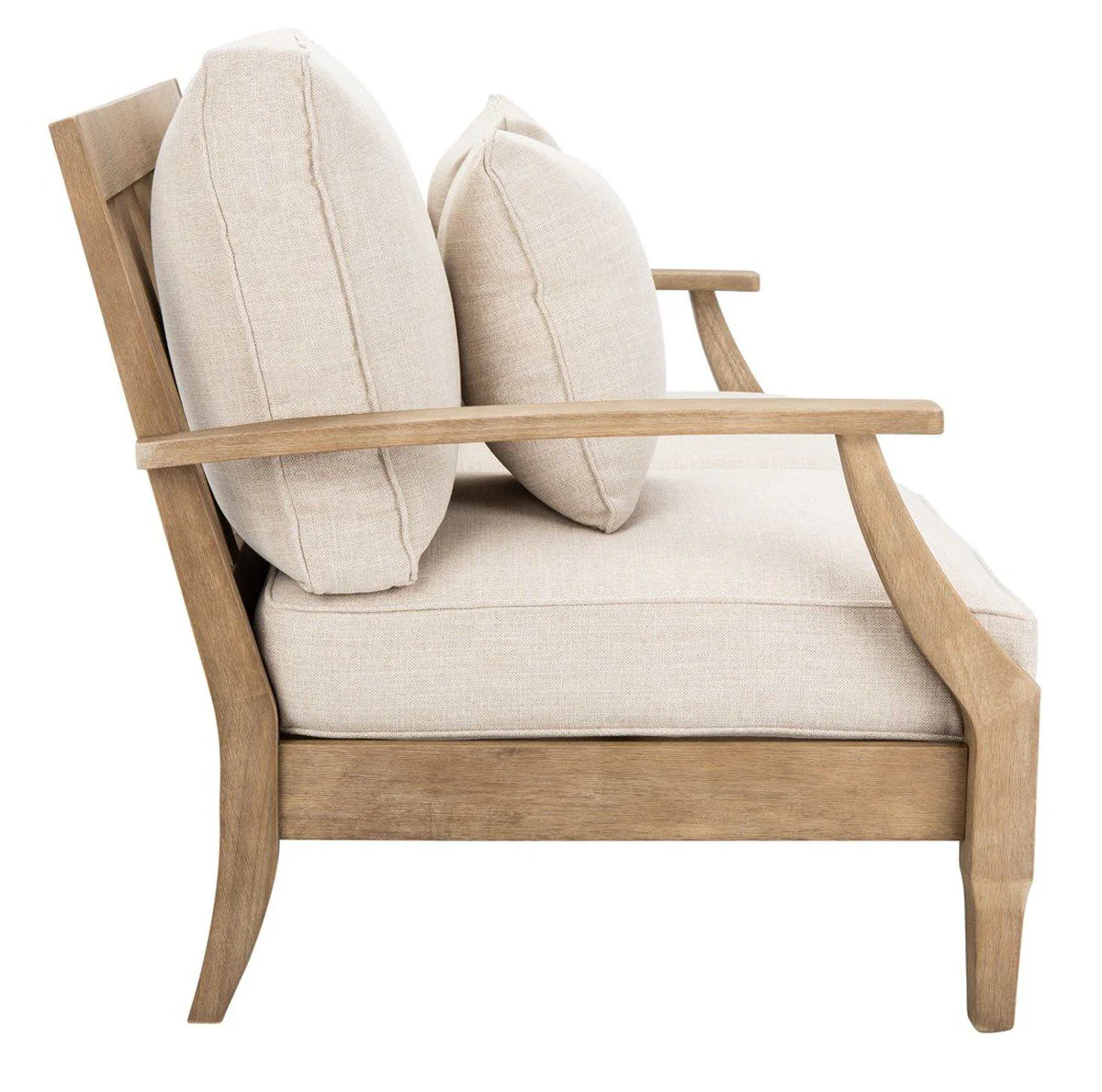 Safavieh Martinique Wood Patio Loveseat - Natural - Image 5