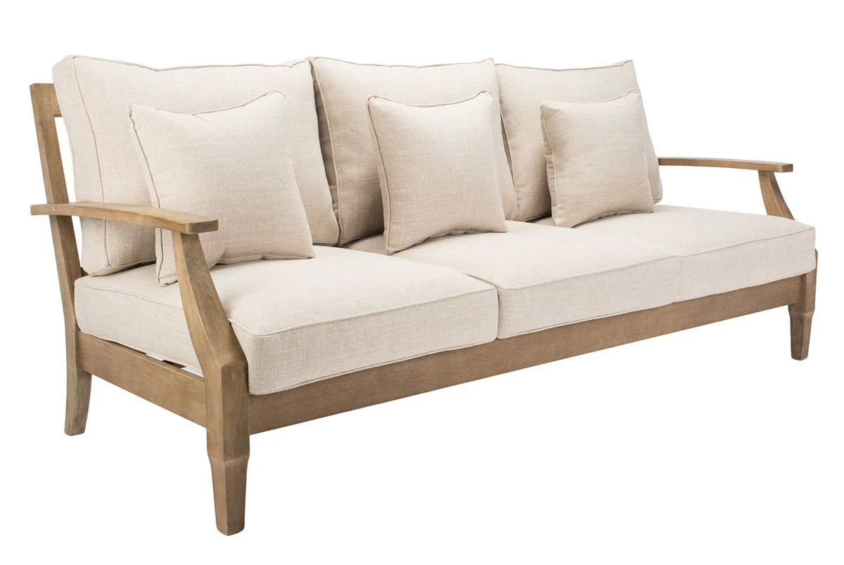 Safavieh Martinique Wood Patio Sofa - Natural - Image 3
