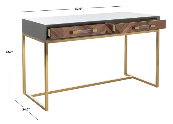 Safavieh Marty Modern Desk - Gray - Image 3
