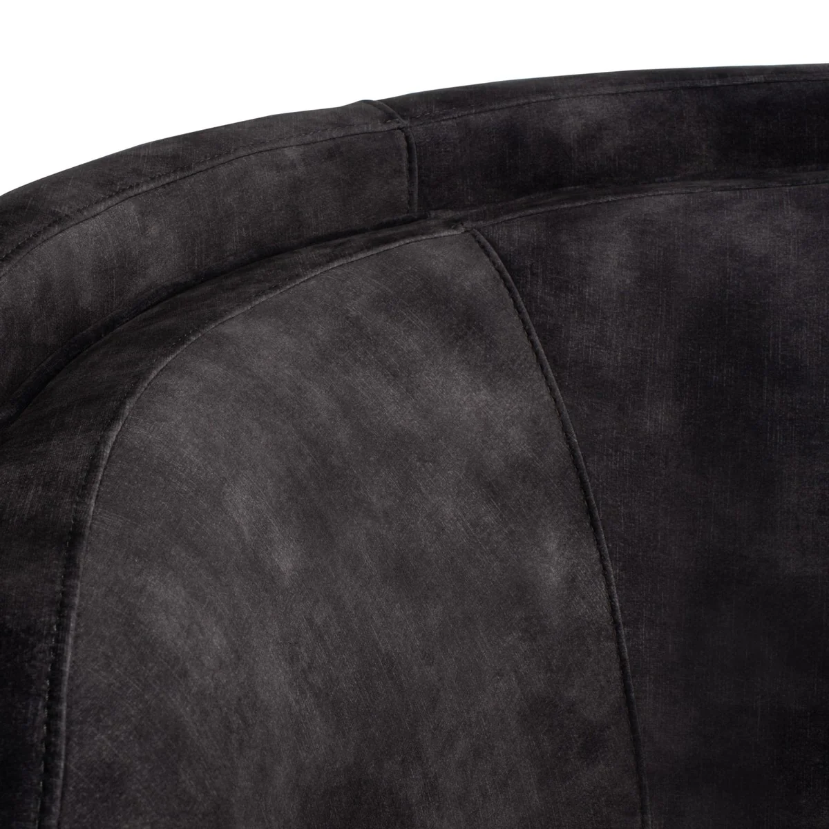 Safavieh Maryssa Curved Back Velvet Sofa - Charcoal Gray - Image 5
